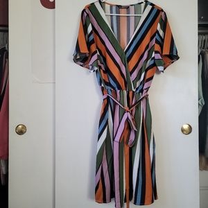 Shein color block striped dress